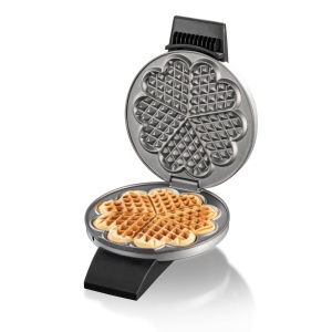 Aparat vafe Cloer 1629 pentru vafe clasice cu inima, 930 W, dimensiune vafe 15,5 cm, grad de rumenire selectabil la infinit, metal, argintiu - Img 6