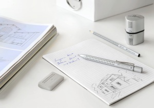 Ascutitor Faber-Castell Grip 2001 3in1, ergonomic, cu recipient mare - Img 4