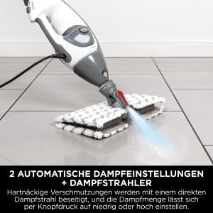 Aspirator cu aburi Shark S6005EU, 2 moduri, 5 accesorii, grialb - Img 5