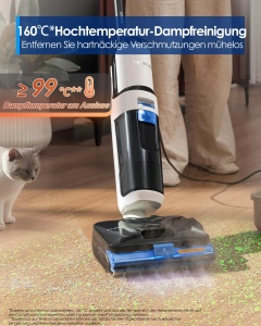 Aspirator cu aburi Tineco Floor ONE S6 Stretch, 160C, 8.3m cablu, design anti-vervichire - Img 3