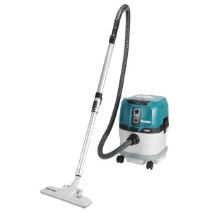 Aspirator Makita VC003GLZ, 15L, 40V, pentru uscat si umed, fara acumulator, PetrolAlb