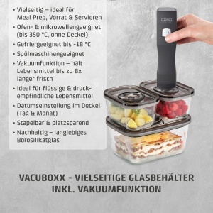 Aspirator manual CASO Vacu OneTouch Eco-Set, 150 minute autonomie, negru - Img 7