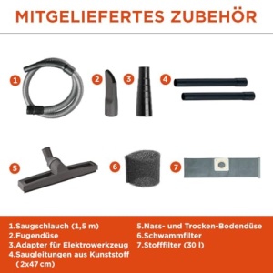 Aspirator multifunctional BLACKDECKER BXVC30XTDE 1600W 30L functie umeduscat priza integrata pentru scule electrice - Img 3