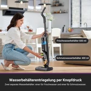 Aspirator multifunctional EUREKA NEW400 fara fir cu functie de autocuratare si sistem dual de rezervoare - Img 7