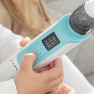Aspirator nazal electric pentru bebelusi Nizi InnovaGoods, 6 trepte, alb-albastru - Img 7