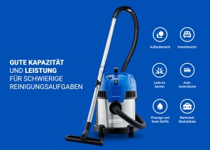 Aspirator Nilfisk Multi II 22L INOX, 1200 W, pentru uz casnic si profesional - Img 3