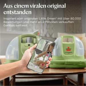 Aspirator portabil BISSELL Little Green Mini, 3.4 kg, sistem de curatare triplu - Img 5