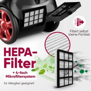 Aspirator ProfiCare PC BS 3141 700W Sistem HEPA si Microfiltrare - Img 4