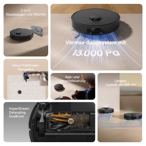Aspirator robot Dreame D20, 13.000 Pa, mop 2-in-1, negru - Img 10