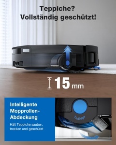 Aspirator robot ECOVACS DEEBOT X12 OMNICYCLONE, 22000 Pa, cu functie de mop - Img 3