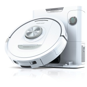 Aspirator robot Shark PowerDetect, cu statie de golire automata, alb, 3D LiDAR, ideal pentru par de animale