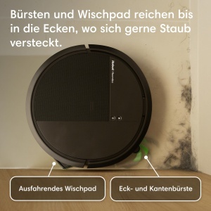 Aspirator si mop robot iRobot Roomba 115 Combo, 15000 Pa, negru - Img 3