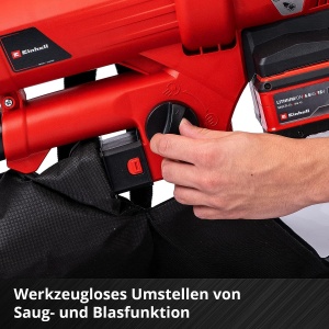 Aspirator suflant Einhell GE-CL 36 Li E-Solo 210 kmh Brushless Motor 45L - Img 7