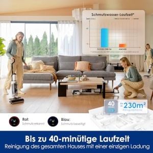Aspirator umed-uscat Tineco Floor One Stretch S6, 40 min autonomie, auto-curatare - Img 11