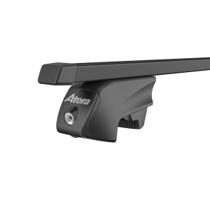 Atera 048422 Portbagaj de acoperis pentru masina Signo RTD - Profil patrat din otel negru - pentru masini cu sine de acoperis - 122 cm