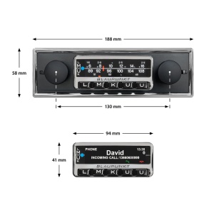 Autoradio Blaupunkt Frankfurt Stereo, 1-DIN, Design Oldtimer, DAB, Bluetooth, 4x50W - Img 7