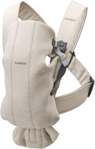 BabyBjorn Marsupiu Mini, 3D-Jersey, Bej Deschis