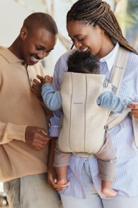 BabyBjorn Marsupiu Mini, 3D-Jersey, Bej Deschis - Img 11