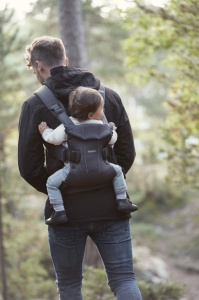 BabyBjorn Marsupiu One Air, plasa 3D, gri antracit - Img 6