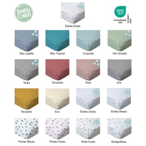BabyCalin - Cearsaf cu montura, alb/roz, 70x140 cm (pachet de 2) - Img 6