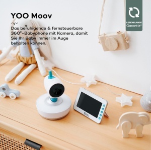Babymoov Baby Monitor YOO-Moov - Camera 360 de grade cu telecomanda, ecran de 4.3" - Img 2