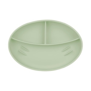 Babymoov Baby Teller Farfurie din silicon cu ventuza 3 compartimente verde