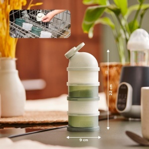 Babymoov Portioner Lapte Praf 4 Compartimente Verde Ergonomic - Img 7