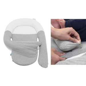 Babynest CloudNest Babymoov - 100 ecologic, cu perna de caldura, gri - Img 9