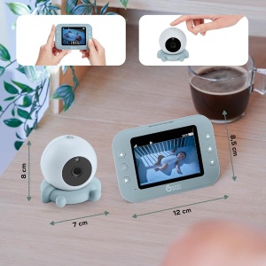 Babyphone cu camera Babymoov YOO ROLL - 10 ore autonomie, display 3,5 inch, noapte - Img 6