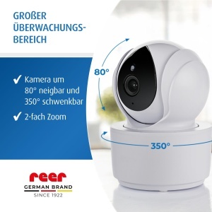 Babyphone Reer BabyCam XL Move cu Camera, 4,3 inch, 300 m, AlbGri - Img 5