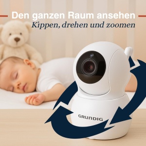 Babyphone Video GRUNDIG cu Camera, Monitor 5 Inch, Infrarosu - Img 7