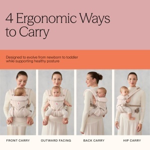 Babytrage Ergobaby Omni Classic pentru copii 0-48 luni, 4 pozitii, ergonomica - Img 5