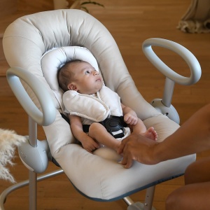 Babywippe BEABA Up Down IV, inaltime ajustabila, 3 pozitii de inclinare, culoare Argile - Img 6