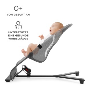 Babywippe Kinderkraft MIMI, pentru copii de la nastere pana la 9 kg, gri, design scandinav - Img 3