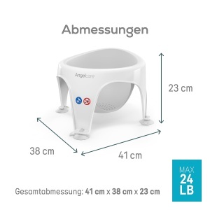 Badering ergonomic Angelcare pentru baie, gri deschis, cu suprafata moale - Img 3