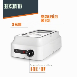 Baie de apa pentru ciocolata Lacor 69618, 3.8L, inox, temperatura reglabila - Img 3
