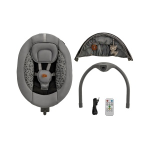 Balansoar electric Kinderkraft LUMI 2, 5 moduri de balansare, 12 melodii, gri - Img 5