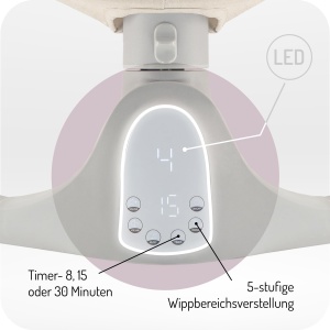 Balansoar electric pentru bebelusi MoMi KENANI SAND, 9 kg, cu Bluetooth, bej - Img 5