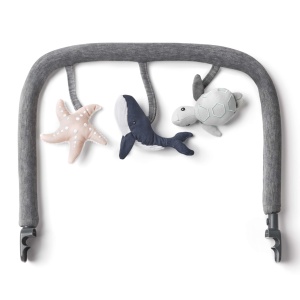 Balansoar Ergobaby Evolve cu Spielbogen, pentru bebelusi, Ocean Wonders - Charcoal - Img 1