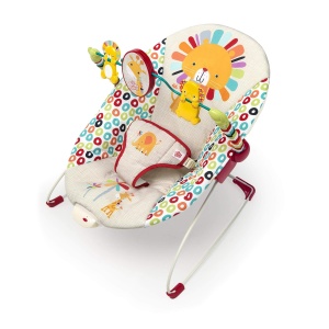 Balansoar pentru bebelusi Bright Starts Playful Pinwheels, cu vibratii si arcada de joc