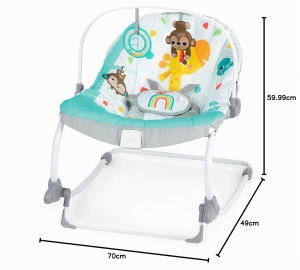 Balansoar pentru bebelusi Bright Starts Wild Vibes, cu vibratii, unisex, 0-18 kg - Img 10