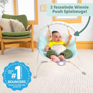 Balansoar pentru bebelusi Disney Baby Winnie Puuh Hunny Hues, cu vibratii, unisex, 0-6 luni - Img 3
