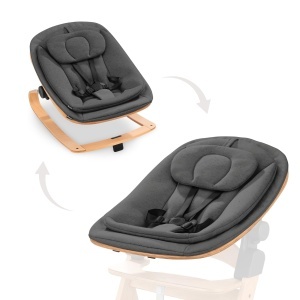 Balansoar si scaun pentru bebelusi hauck Highchair Bouncer Eco, 2in1, gri profund