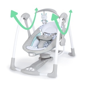 Balansoar si sezlong portabil Ingenuity ConvertMe 2-in-1 Raylan vibratii si sunete pentru bebelusi 0-9 luni - Img 6