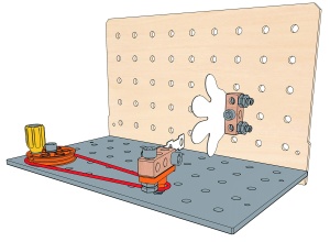 Banc de lucru Hape Junior Inventor, 79 piese, pentru experimente fizice, 4 ani - Img 6