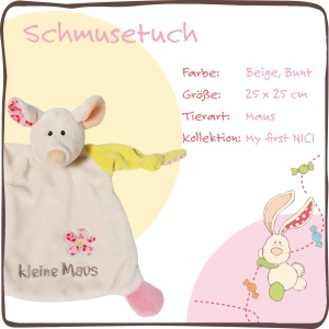 Banda de jucarie NICI Maus Mincy 25x25 cm - Material moale, pentru bebelusi si copii - Img 3