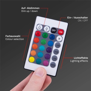 Banda LED Briloner 3m RGB cu Telecomanda, Dimmabila, Autoadeziva - Img 5