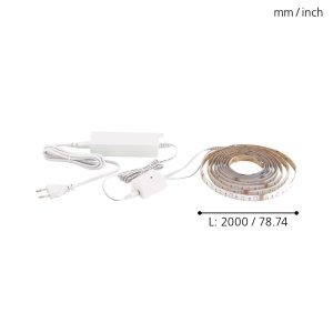 Banda LED EGLO Access 2m, autoadeziva, alba, cu telecomanda, dimabila - Img 4