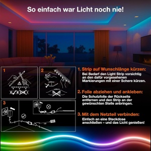 Banda LED Osram SMART WIFI COB, 5M, RGB, 35W, IP20 - Img 5
