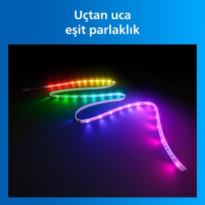 Banda LED Philips Smart Lighting RGBICWW, 5 m, Culoare Multicolora, Control Smart - Img 5